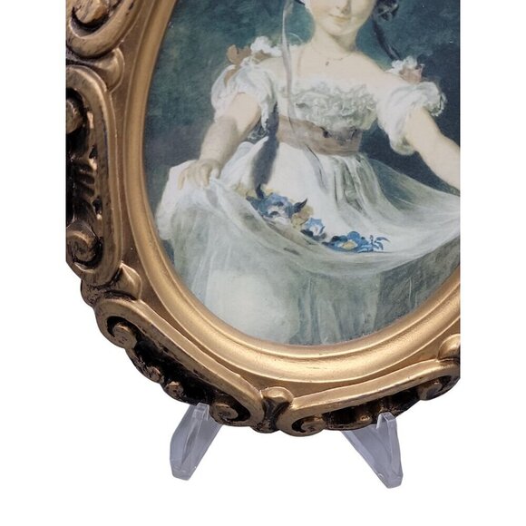 2 Antique Prints Master Simpson & Thomas Lawrence Miss Murray Boy w/Dog 6" Frame - Picture 7 of 15